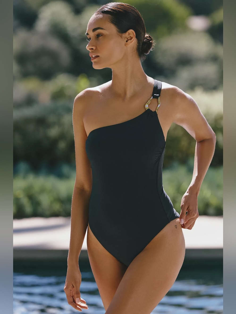 New Anthropologie Celandine Adriana Asymmetrical One Piece Swimsuit